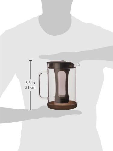 Cold brew coffee maker, 1.6 qt capacity, black