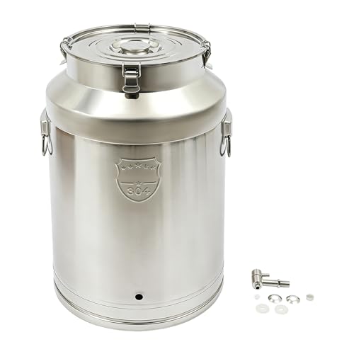 76L 20Gal 304 Stainless Steel Milk Can with Spigot