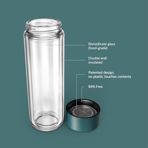 Glass Multi Tea Infuser Bottle 14oz