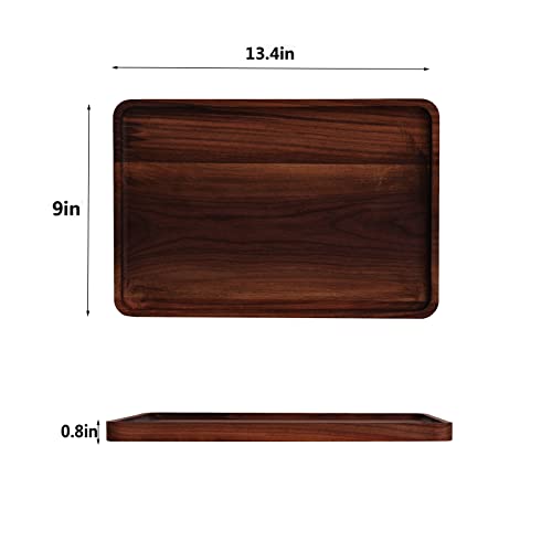Rustic Walnut Wood Serving Tray