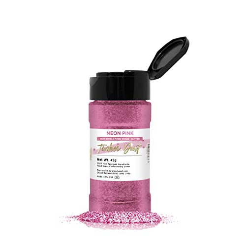 Neon Pink BAKELL Edible Glitter