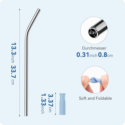 Bent Metal Straws for Stanley 40oz