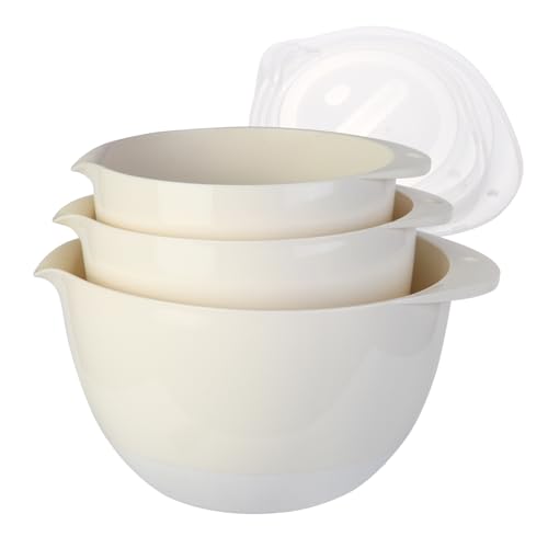 3 Small Plastic Mixing Bowls with Pour Spout