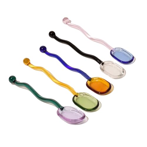 5 Pieces Glass Spoons (5 Count)