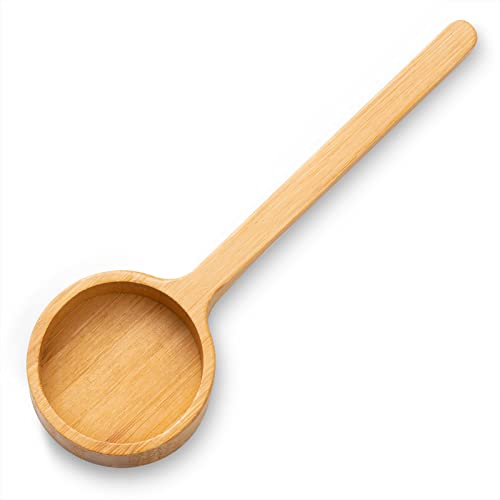 Bamboo Wooden Coffee Scoop Long Handle Measuring Scoop for Jars (4 Count)