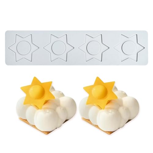 Star Lace Mat Silicone Mold For Chocolate Epoxy Resin Cake Topper Sugar Craft Baking Cake Lace Decoration Tool DIY Wedding