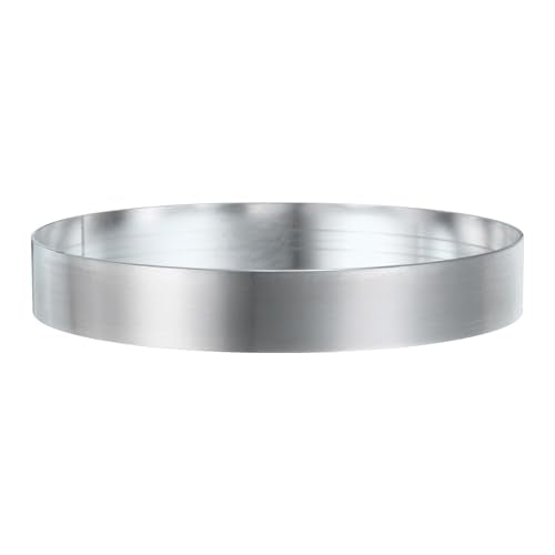 Round Cake Ring 5.12 x 1 Inch Seamless Stainless Steel Pastry Mousse Dessert Ring Mirror Coating for Baking Cooking English Muffins Crumpet Making Tool