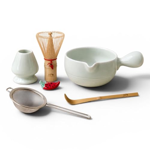 HAPPY PATH & CO Patented Matcha Bowl Set with Handle & Spout
