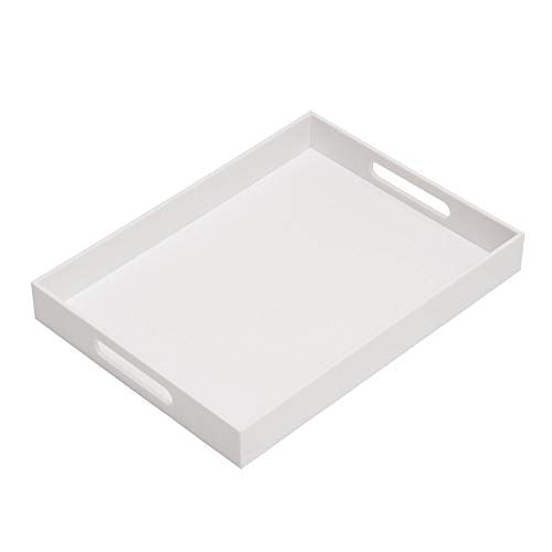 Glossy White Acrylic Serving Tray