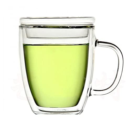Insulated Espresso Cups 16 oz Double Wall Glass Mugs