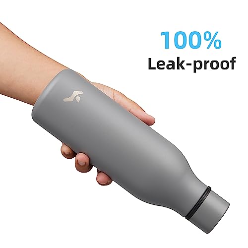 18 oz Insulated Stainless Steel Metal Water Bottle with Strap