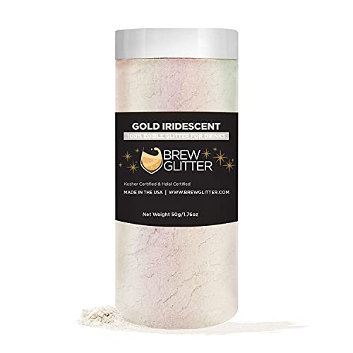 Gold Iridescent BREW GLITTER Edible Glitter For Drinks