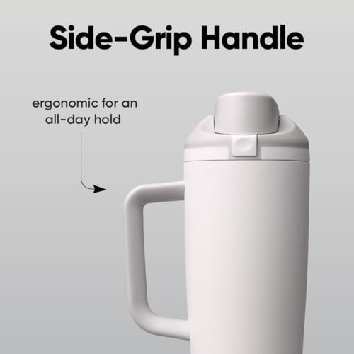 FreeSip Tumbler Stainless Steel Water Bottle 30 oz Shy Marshmallow
