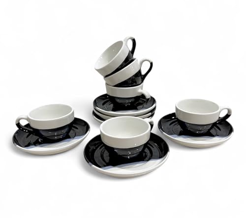 2 Ounce Espresso Cups with Saucers (6 Count)