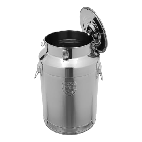 11.81in Thickened Stainless Steel Milk Can Large Liquid Container Storage
