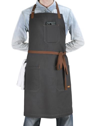 Chef Apron for Men Women with Pockets