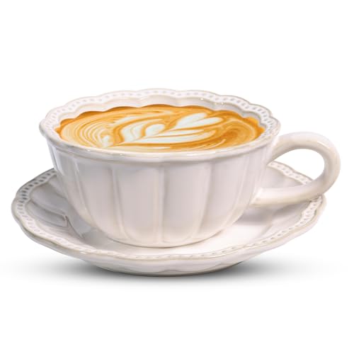 12 OZ Latte Cup with Saucer