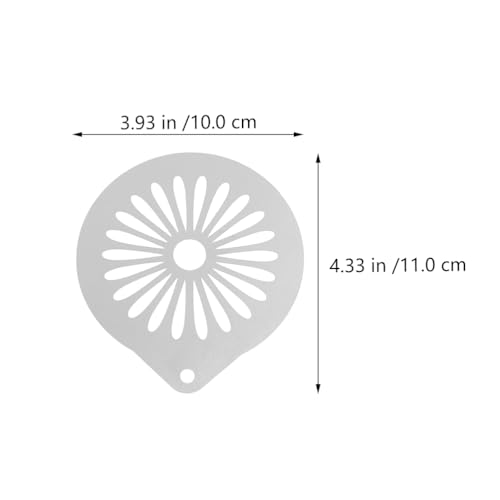 6 Pcs Coffee Stencils Diy Coffee Decorating Moulds for Cappuccino Latte Art Cupcakes Oatmeal Hot Chocolate Easy