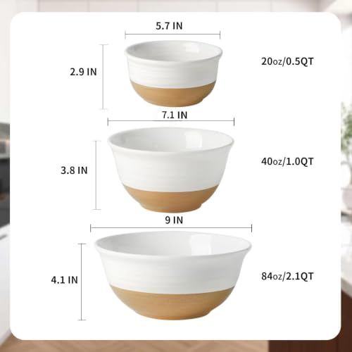 Ceramic Serving Bowls (3 Count)