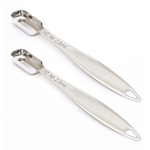 2PCS 1/2tsp(2.5ml) Measuring Spoon, Stainless Steel Measure Teaspoon (2 Count)