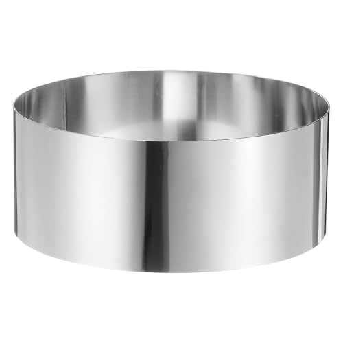 Round Cake Ring 7 x 2.75 Inch Seamless Stainless Steel Pastry Mousse Dessert Ring Mirror Coating for Baking Cooking Making Tool
