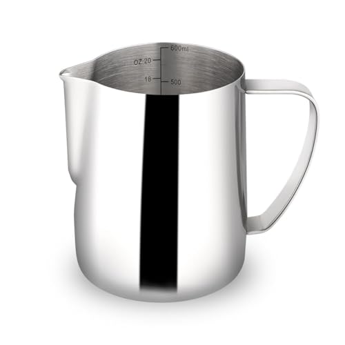 Milk Frothing Pitcher 20oz Stainless Steel Latte Art Milk Jug