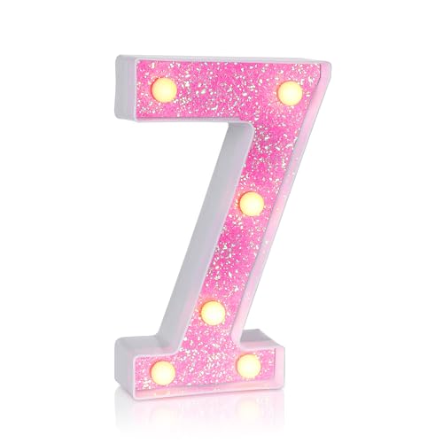Pink Light up Letters