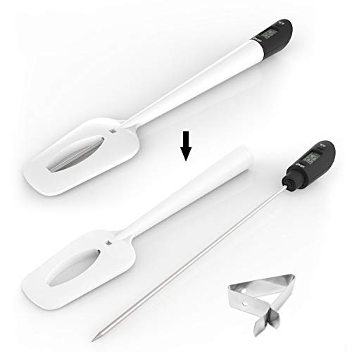 Digital Candy Thermometer Spatula Thermometer Meat Thermometer with Pot Clip & 9" Probe