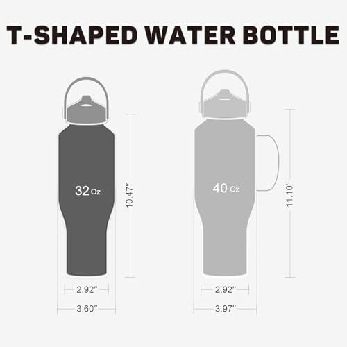 Insulated Water Bottle 40oz with Straw