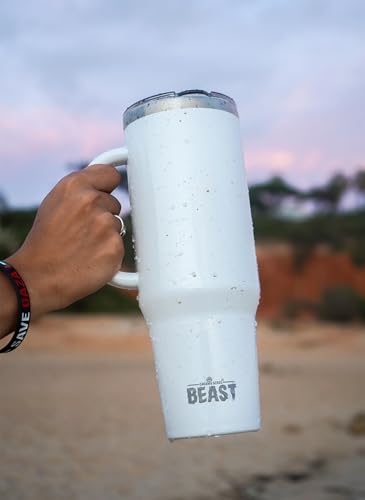 Beast 42 oz Tumbler with Handle Stainless Steel Vacuum Insulated Coffee Ice Cup Double Wall Travel Flask