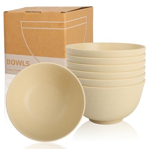 6 piece Wheat Straw Bowls Set 26oz