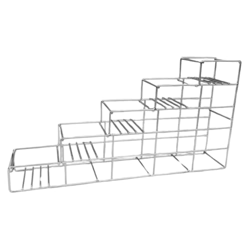 5 Slot Stainless Steel Syrup Bottle Rack Coffee Bar Organizer