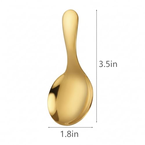 6PCS Mini Gold Spoons