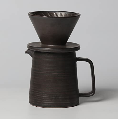 Stoneware Handmade Pour Over Coffee Maker Set