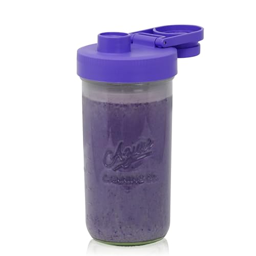 Mason Jar Drinking Cup Pint and Half Drinking Lid and Azure 24oz Jar