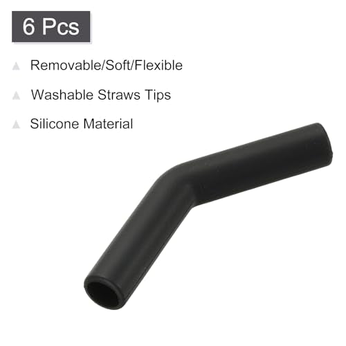 6Pcs Silicone Straw Tips (6 Count)