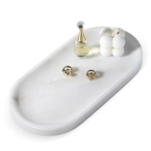 African Natural White Marble Decorative Tray
