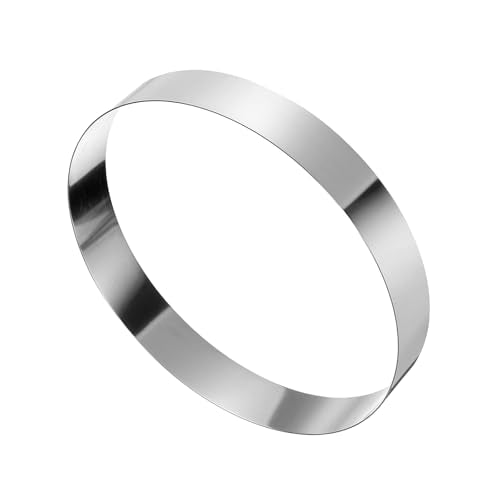 Round Cake Ring 12 x 2 Inch Seamless Stainless Steel Pastry Mousse Dessert Ring Mirror Coating for Baking Cooking Making Tool