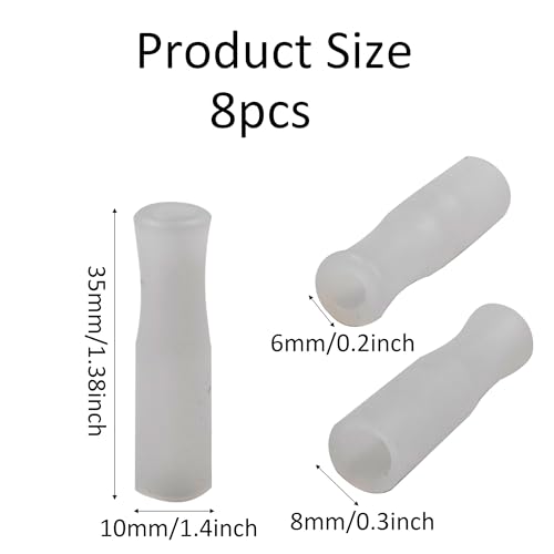 8Pcs Silicone Straw Tips
