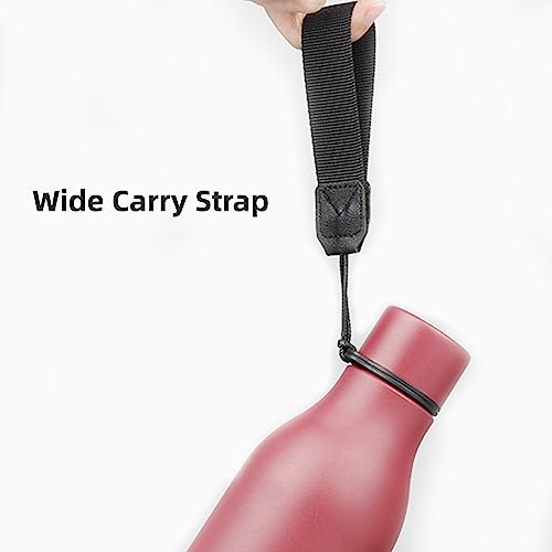 18 oz Insulated Stainless Steel Metal Water Bottle with Strap