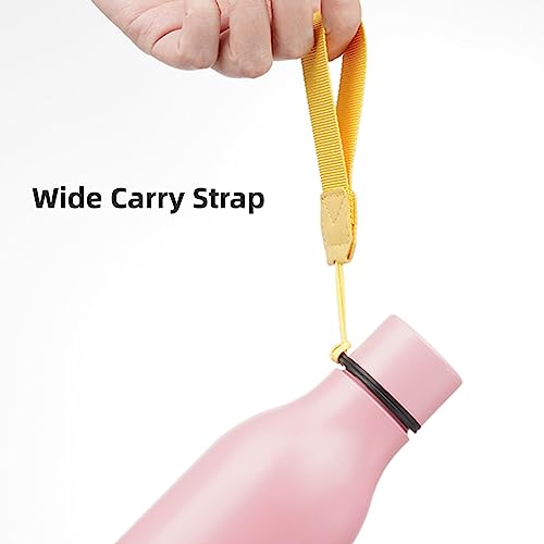 18 oz Insulated Stainless Steel Metal Water Bottle with Strap