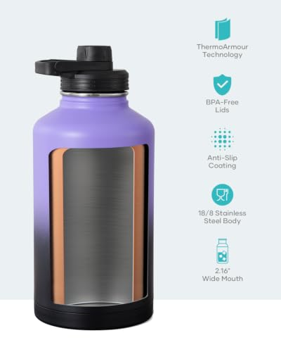 Half Gallon Water Jug Insulated Stainless Steel