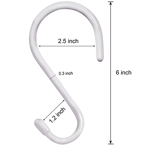 4 Pack Large S Hooks for Hanging Heavy Duty (4 Count)