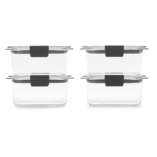 Brilliance BPA Free Airtight Food Storage Containers with Lids (4 Count)