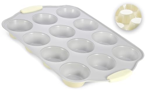 12 Cups Ceramic Coated Muffin Pan for Baking