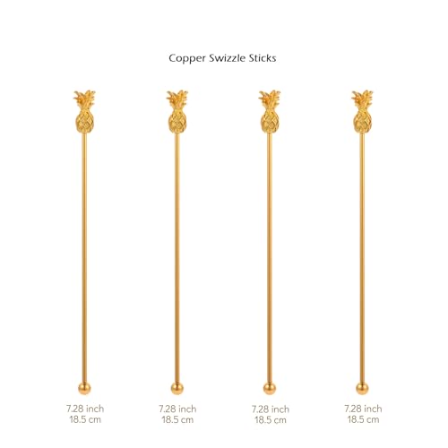 Pineapple Drink Stirrer Sticks Stainless Steel Coffee Beverage Stirrers