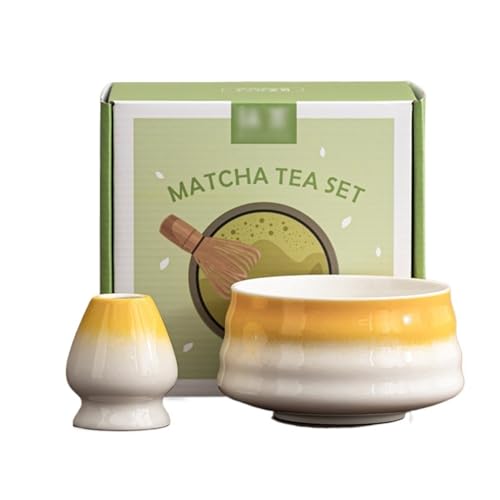 Ceramic Matcha Kit for Breakfast Afternoon Tea Contains Bowl Tea Brush Stand