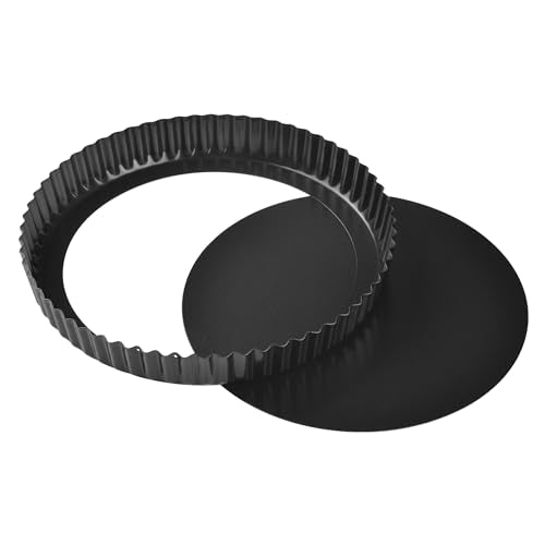 11 Inch Round Tart Pan with Loose Removable Bottom