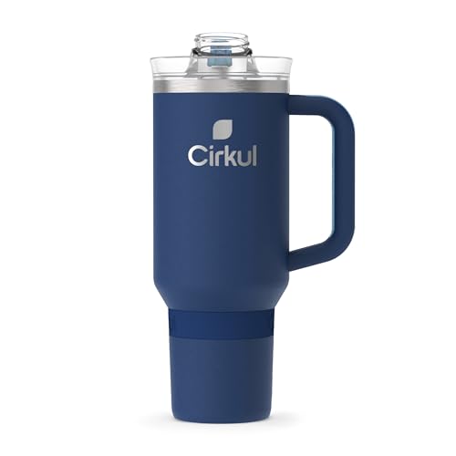 40oz. Midnight Blue Stainless Steel Tumbler with Handle