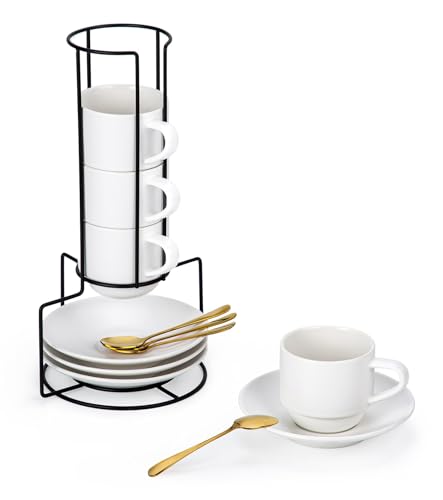 8 Ounce Porcelain Cappuccino Cups Set of 4 (4 Count)